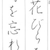 パイロットペン習字通信講座４月号の課題を清書しました。