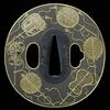 軍配図鐔　仙臺住清定 Kiyosada Tsuba