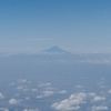 空の上から見た富士山