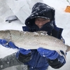 氷上でのイトウ 釣りに挑戦　（北海道　幌加内　朱鞠内湖）