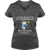 (Unique) Snoopy and Woodstock I wear blue for my grandson autism awareness shirt