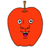 かわいいリンゴ のイラスト
