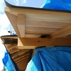 東側下屋根の下地貼り　続き