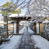 京都・雪の龍安寺石庭
