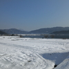 余呉湖の雪景色