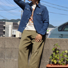 SAMURAI JEANS / サムライジーンズ　SSS22-01 藍染太オックスワークシャツは、藍を手染めした藍、浅葱、水浅葱の３色の異なる太い染め糸で織った肉厚な太オックス生地で、厚みがあるのに柔らかな肌触りは着た人を笑顔してくれる着心地よいシャツです♬