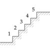頭の体操　階段上り