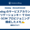 Datadog のサービスアカウントと アプリケーションキー で EntraID の SCIM プロビジョニングを構成したメモ✍