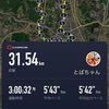 シャワーラン31.54km &月間走行距離