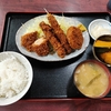 西川口の「あおき食堂」でチーズ入りかつととりかつとカニクリームコロッケ定食を食べました★