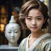 美術館（日本）・女性・美人 無料 フリー写真・フリー画像（AI画像生成）