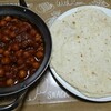 ひよこ豆カレーとチャパティ