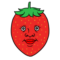 かわいいイチゴ のイラスト