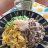 冷やしそうめんと鮭の塩麹焼き