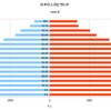 1985年～1995年の日本の人口ピラミッド