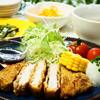♪とんかつ＆にんじんとパプリカのラペ♪