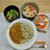 米粉の焼き物 (はちみつとすももジャム)。スパイスカレー(3日目)