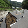 大雨被害の現地調査、