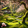 苔と桜：日本の春を彩る二つの自然美