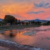 渡月橋の燃ゆる夕陽🌇