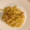 桃と甘エビの冷静パスタの作り方