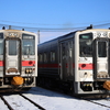 茶内駅でゴーヨン交換を撮る　2023年末 北海道帰省シリーズ⑦