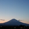 夕暮れ富士山とまたお蕎麦