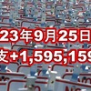 2023年9月25日週の収支は +1,595,159円