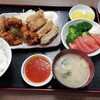 西川口の「あおき食堂」で鶏竜田とから揚げチリソース定食を食べました★