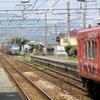 岡山県和気駅で列車のすれ違いに出会ったのは