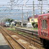 岡山県和気駅で列車のすれ違いに出会ったのは