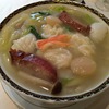 銀座アスター／前菜盛合せ、海老ワンタンと海の幸のスープ麺