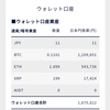 週末のポートフォリオ　暗号資産　ビットコイン　イーサリアム　リップル