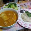 【今日の食卓】ゲァン・マッサマン（マッサマンカレー）。メープロイのペースト使用で、必須のタマリンドもたっぷり入って酸味が強調されて飽きない。最近ご飯は0～半膳だがタイカレーはご飯なしとはいかない。 Gaeng matsaman wuth Mae Ploy paste. #タイ料理 #ThaiFood #サルちゃんのタイ料理三昧 #マッサマンカレー