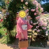 着物でバラ園へ