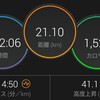 Mペースで21km