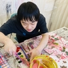 絵画教室での息子のルーティン
