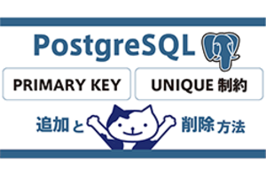 初心者必見！PostgreSQLのPRIMARY KEYとUNIQUE制約の追加と削除方法