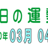 2020年 03月 04日 今日のうんせい