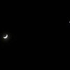 三日月と明るい金星