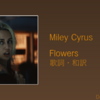 【歌詞・和訳】Miley Cyrus / Flowers