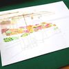 【大人の塗り絵　南仏の街角の風景編】午後のマルシェ　メイキングpart2　水彩画風