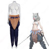 鬼滅の刃｜嘴平伊之助（女体化）コスプレ衣装｜5点セット〈ビスチェ／ズボン／腰布／レッグカバー／腰飾り〉｜XS–L｜送料無料