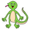 かわいいトカゲ のイラスト