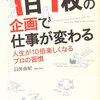 1日1枚、1行でもいいから企画を考える『1日1枚の企画で仕事が変わる』