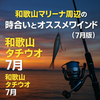 タチウオ開幕直前！和歌山マリーナ周辺の時合いとオススメワインド（7月版）