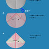 10月の折り図・・・まーるい紙のヒコーキ