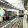 高松駅で一緒での走行　2600系と7200系電車