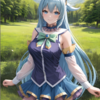 【Stable Diffusion】I tried to generate images of Konosuba's Aqua with YesMix and LoRA.