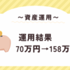 元手70万円→158万円に！